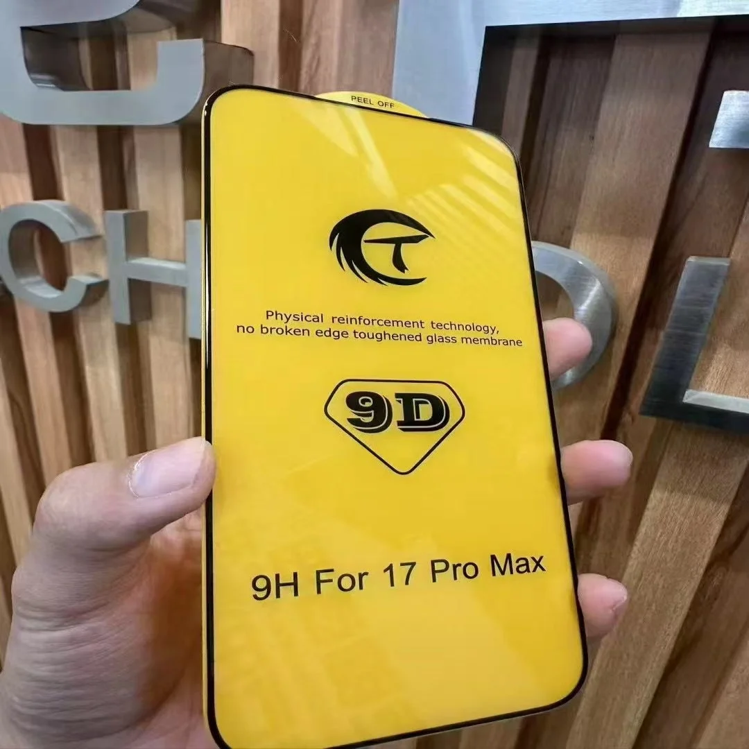 

10PCS 9D Tempered Glass Screen Protector Explosion Film Guard Cover For iPhone 17 Air 16 Pro Max 16E 15 Plus 14 13 12