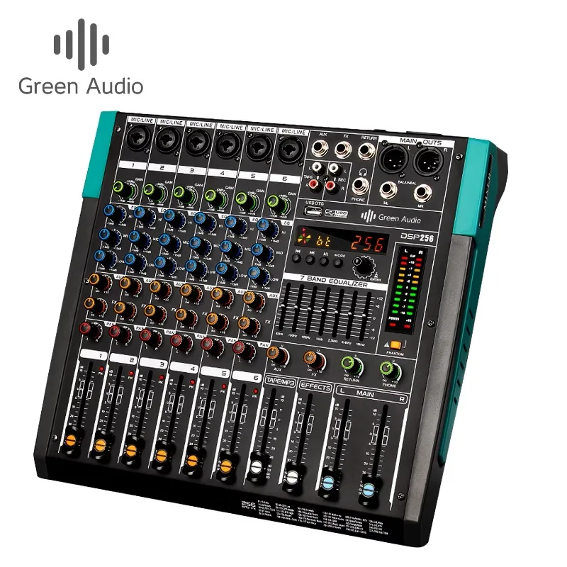GAX-PA6 2024 Enping Newest Professional Mixer Audio 6 Mono Channel Mixing Console with MP3 Player Use for  Home Party