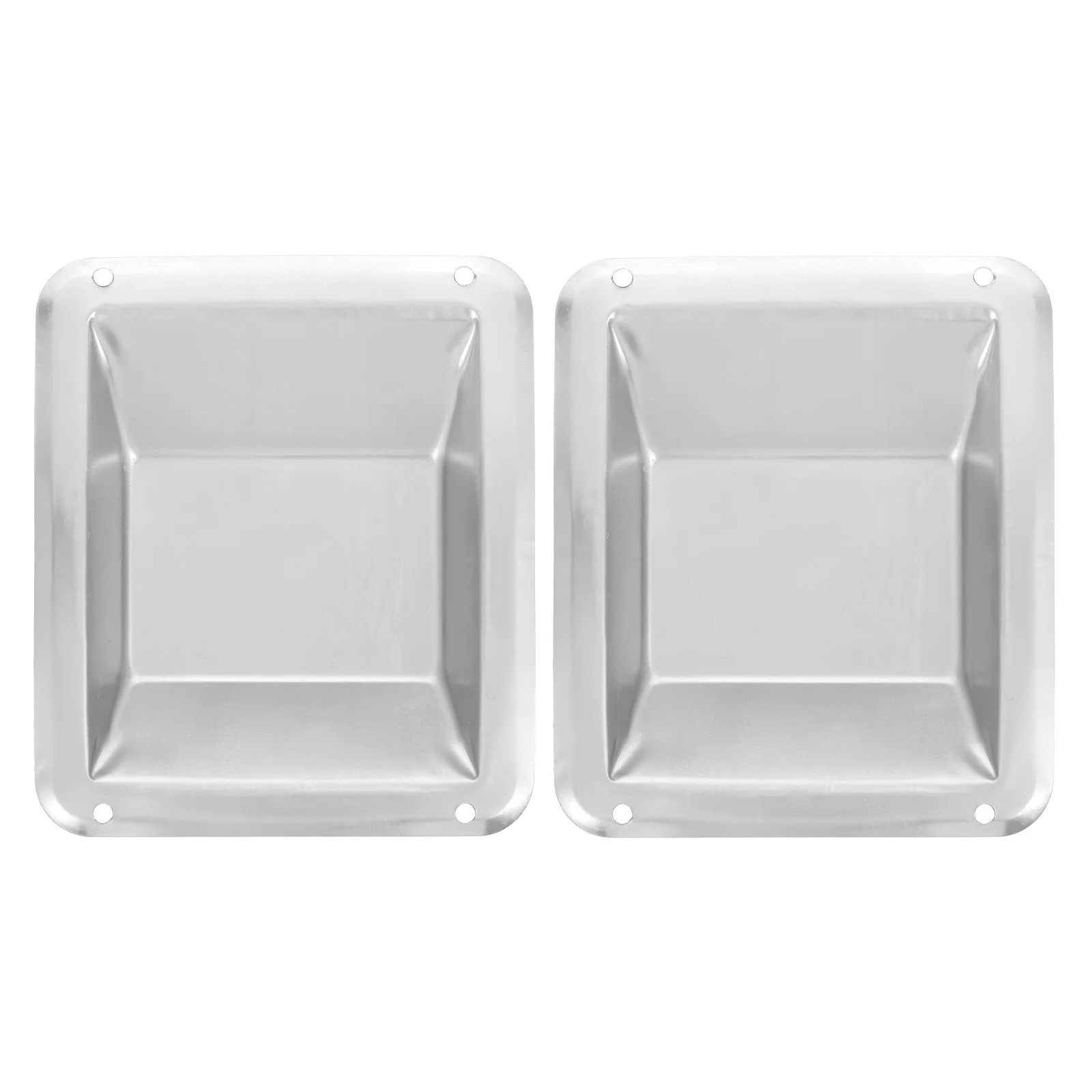 

2pcs Stainless Steel Ashtray Square Public Ashtray For Office Bar Restaurant Outdoor Cigarette Butt Container Smooth