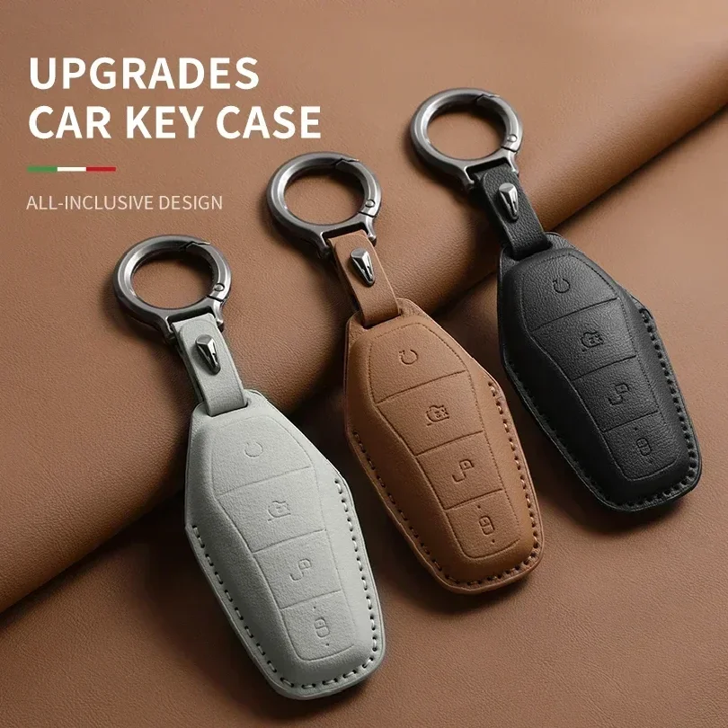 Car Key Cover Case Holder for BYD Han Ev Tang Dm Qin PLUS Song Pro MAX Yuan Dolphin E2 Protector Auto Key Car Accessories