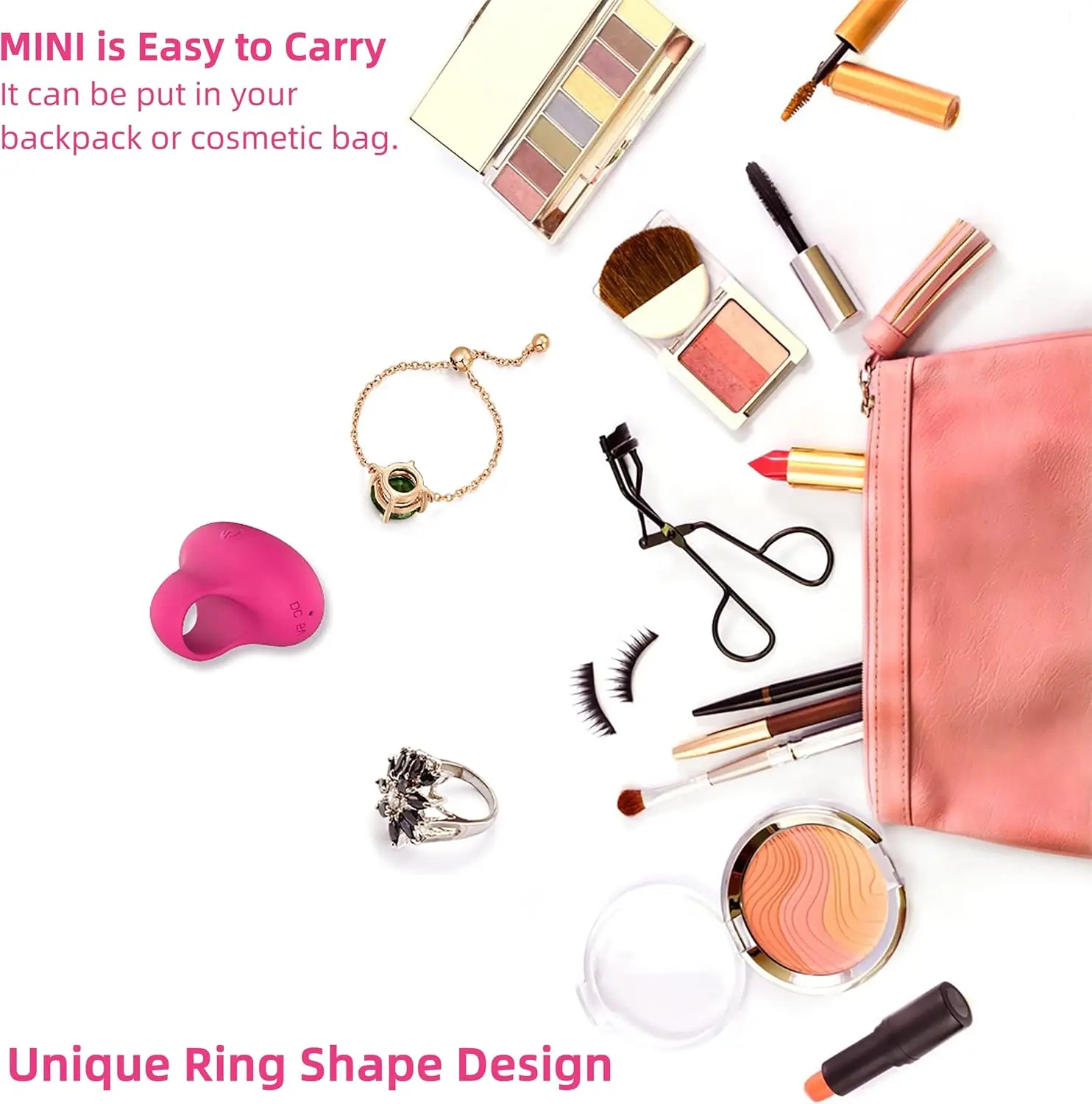 Upgrade Portable Travel Pocket Mini-Ring Facial and Eye Massage Ball USB Rechargeable Personal Massager Facial Muscles Tighten