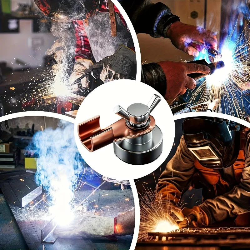 3pcs Magnetic Welding Ground Clamp Heavy Duty Earth Clip Welding Machine Accessories