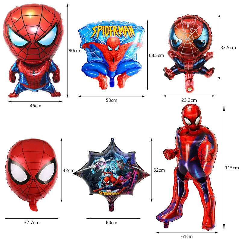 SpiderMan Birthday Party Decoration Aluminum Foil Latex Balloons For Kids Event Supplies Disposable Tableware Banner Backdrop - view 5