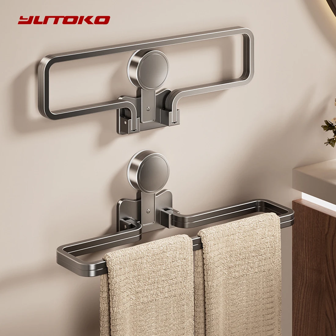 

Настенная полка для хранения в ванной комнате, вращающийся держатель для полотенец для унитаза, стойка без сверления, вешалка, подвесная сливная полка для ванной комнаты