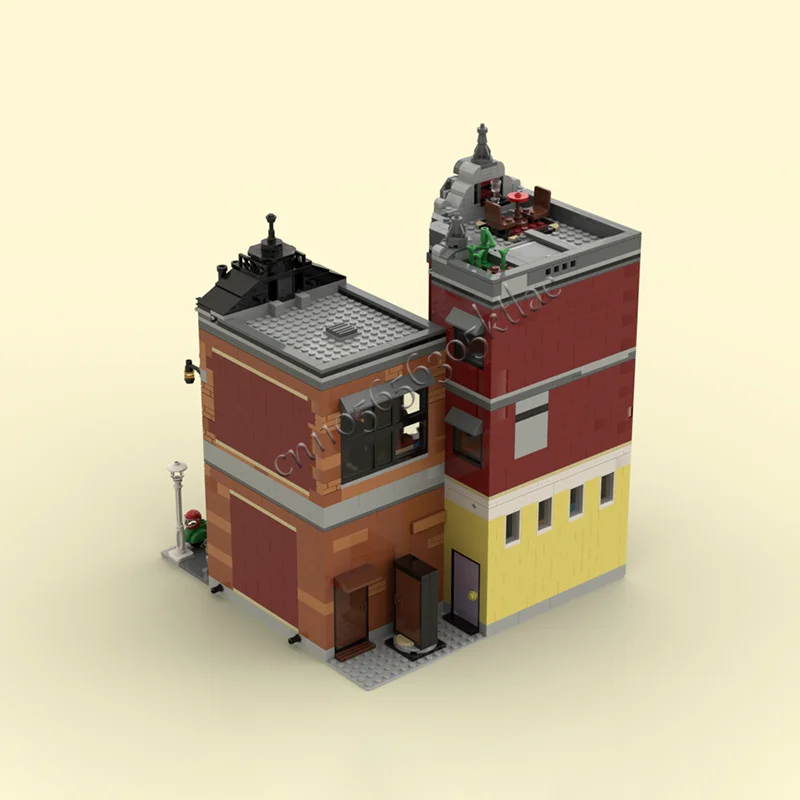 2810 أجزاء الحديثة ماجيك شوب وسط المدينة وحدات اللبنات العمارة نموذج مجموعة عرض لعب الاطفال الجمعية هدايا عيد الميلاد