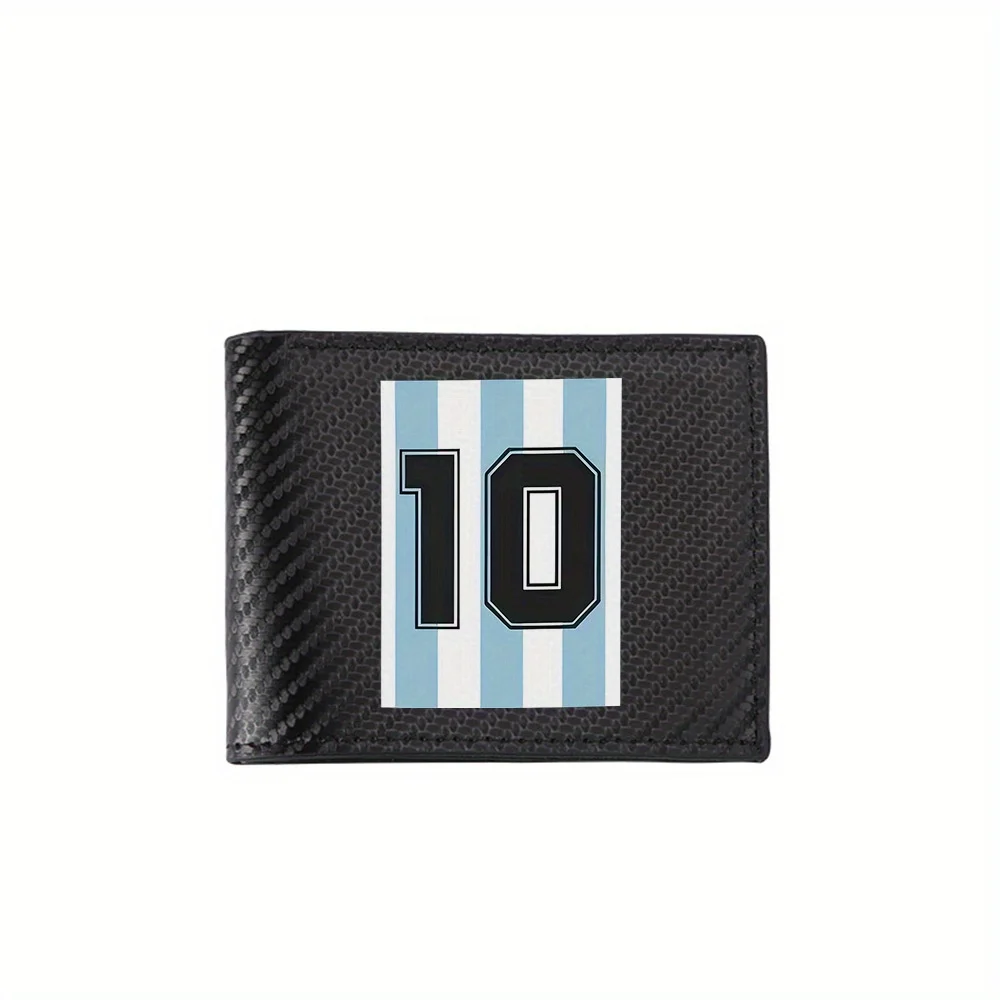 Black numbers on striped background Men's Wallets Simple Business Modern Stylish Printing Design Gifts For Father Boyfriend Chri
