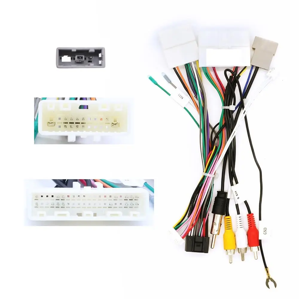 

16-контактный жгут проводов автомобильной стереосистемы с CANBUS для камеры Nissan X-Trail, Qashqai, Sentra, Navara, Bose и заднего вида