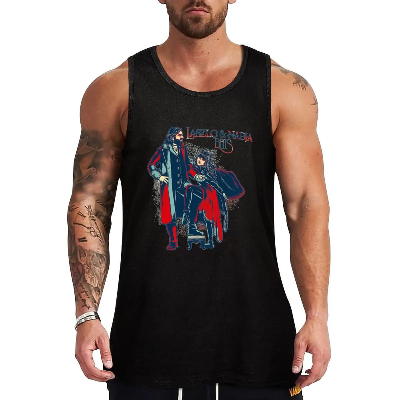 

Laszlo and Nadja Retro Pop Tank Top Text Print Tank Top Letter Graphic Casual Sleeveless