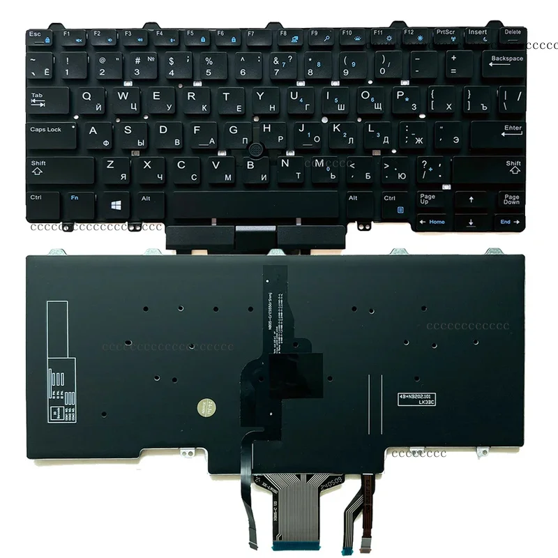 Teclado retroiluminado E7450 US/Russo/Hebraico para Dell Latitude E5450 E5470 E7470 E7450 E5480 E5490 7480 7490 5480 5488 5480 Laptop