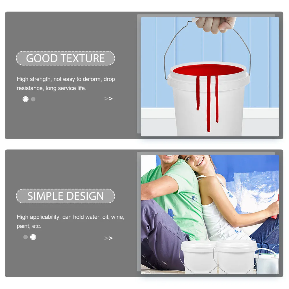 

1.75 Gallon Paint Bucket Lid Airtight Storage Container Heavy Duty Lightweight Iron Handle Multi Functional Pigment Container