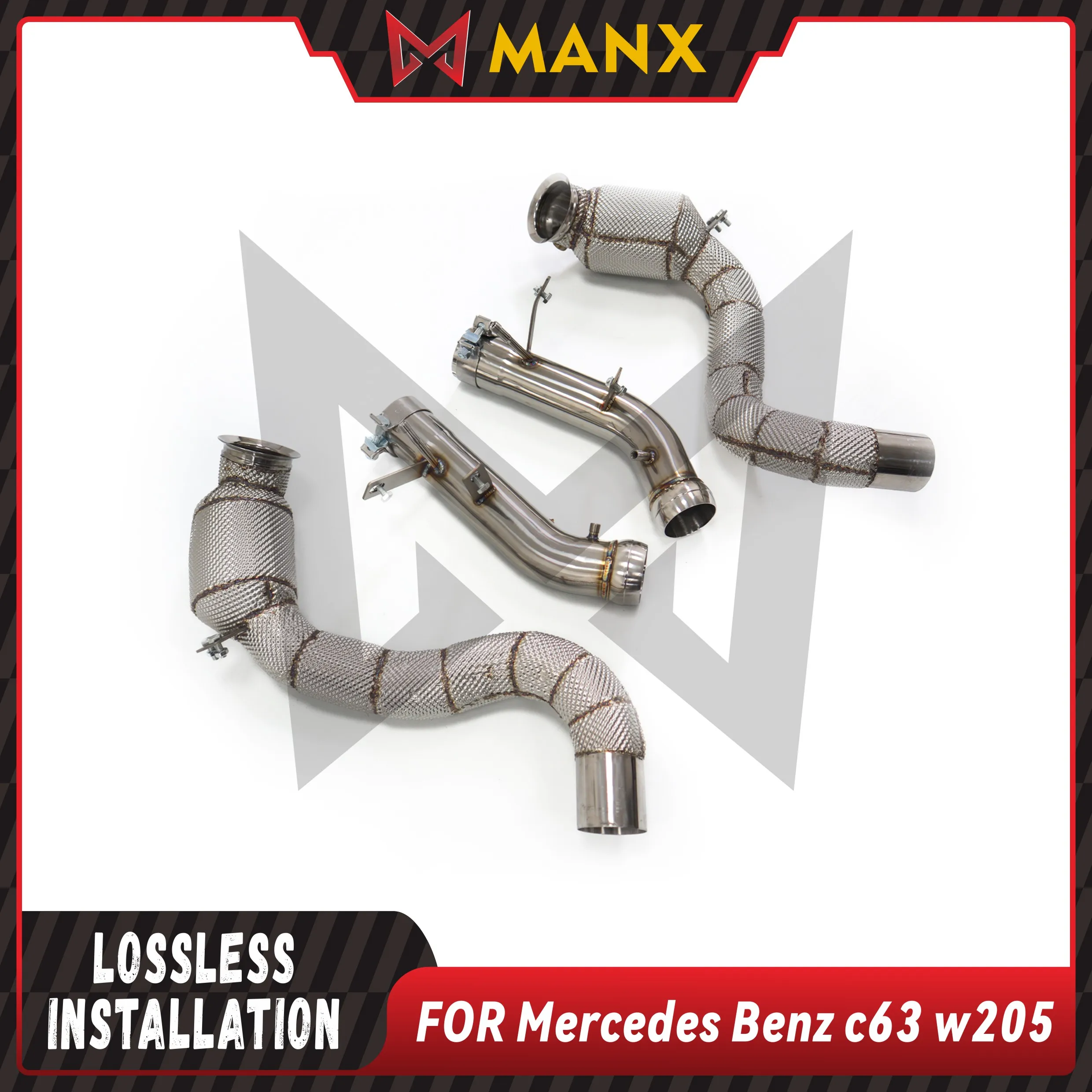 

MANX SUS Downpipe Suitable for Benz C63 W205 With Heat Shield Pipe OPF Version Performance Car Exhaust System