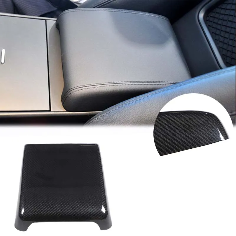 

For Jaguar F-Type 2013-2025 Real Carbon Fiber Car Center Console Armrest Box Protection Cover Trim Sticker Car Accessories