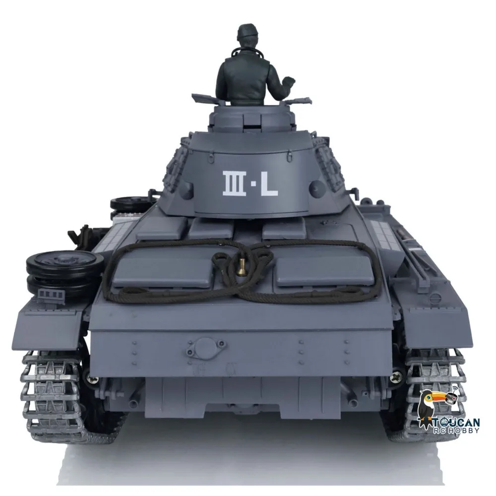 US Stock HENG LONG 1/16 7.0 Upgraded Metal Tracks RC Panzer III L RTR Radio Control Tank 3848 Remote Control Car Panzer - view 5
