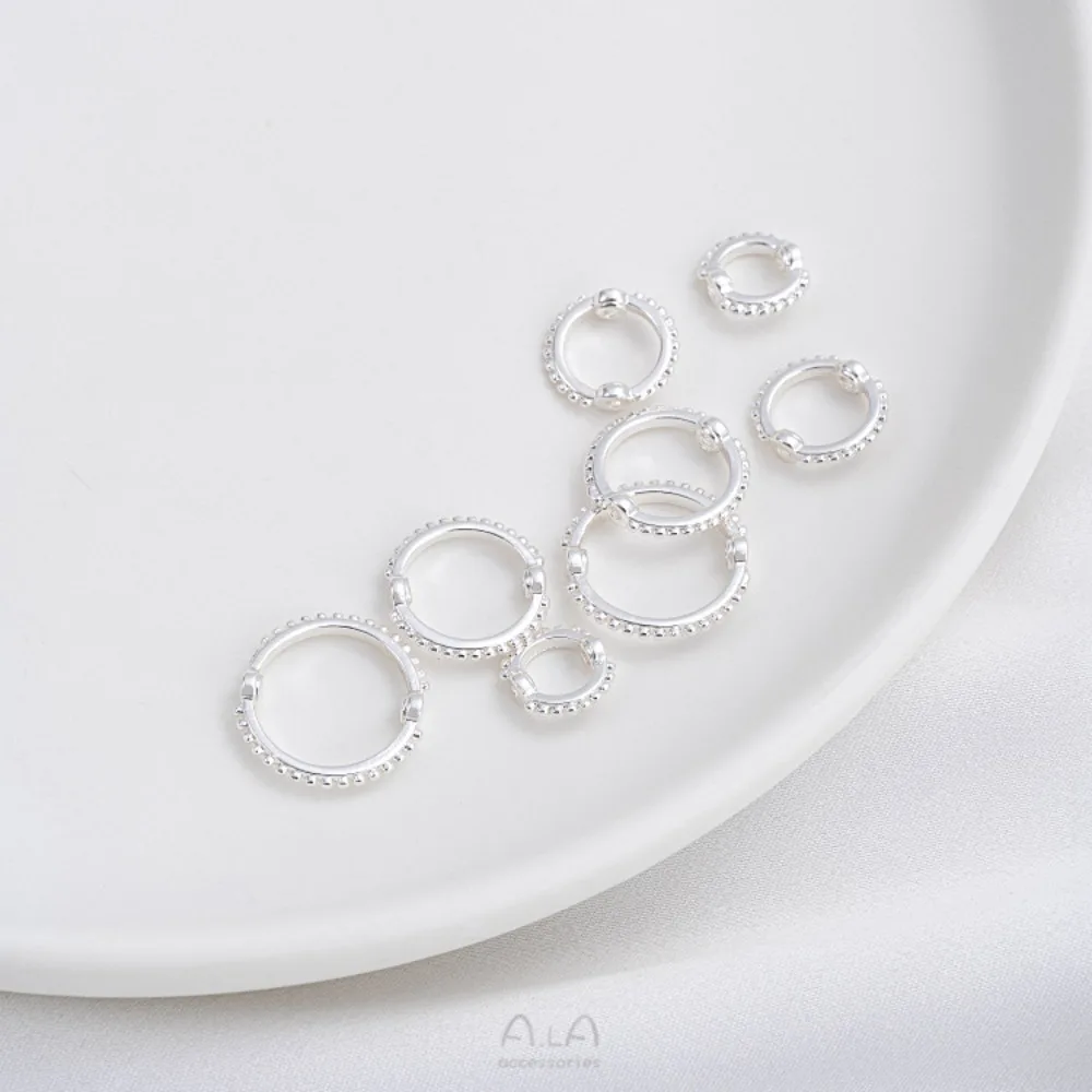 حقيبة نحاسية سميكة فضية تويست مجموعة حبة خاتم مشرق حقيبة فضية حبة حلقة اليدوية مطرز DIY بها بنفسك لؤلؤة كريستال مجوهرات اكسسوارات #3