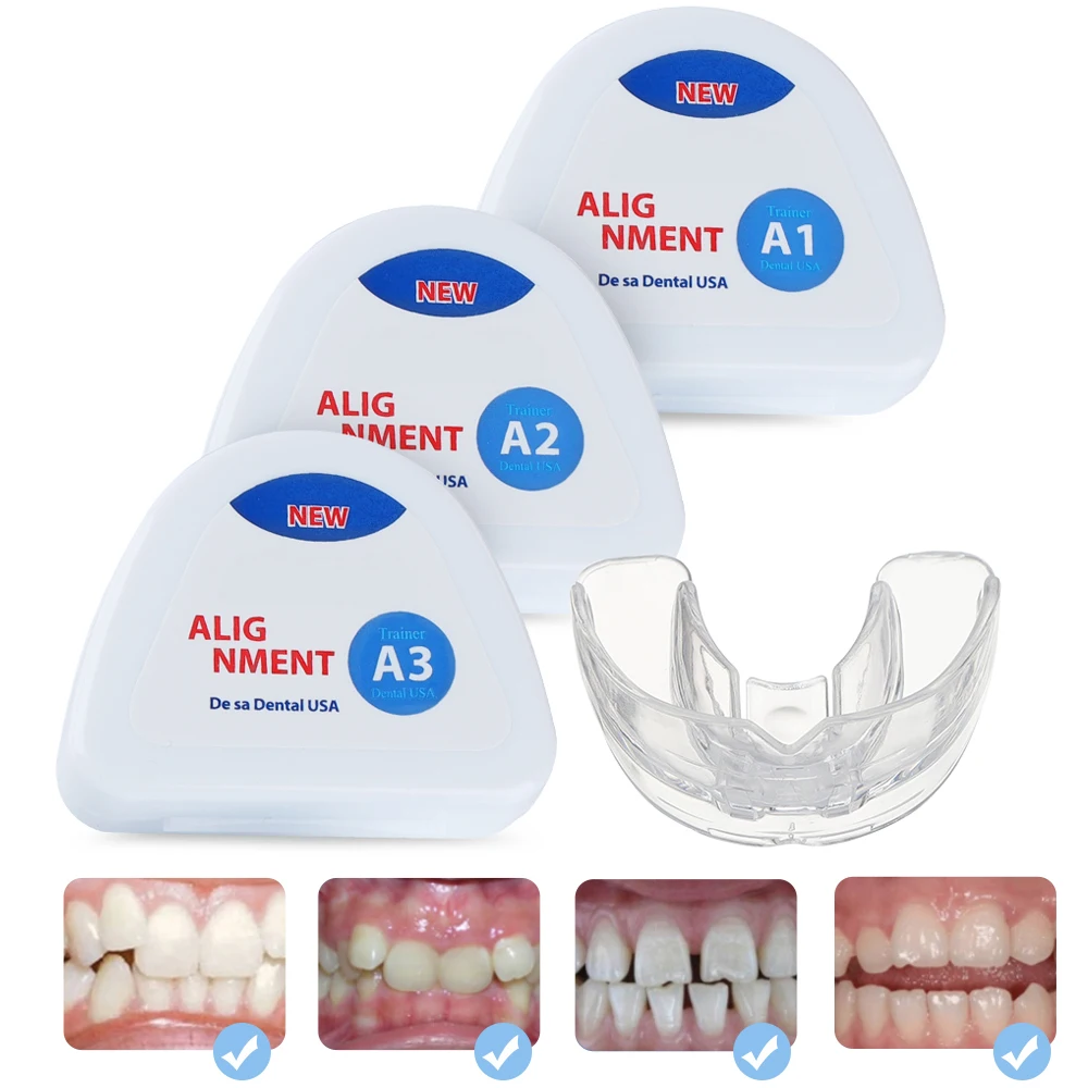 Orthodontic Braces Dental Braces Smile Teeth Alignment Trainer Instanted Silicone Teeth Retainer Mouth Guard Braces Tooth Tray