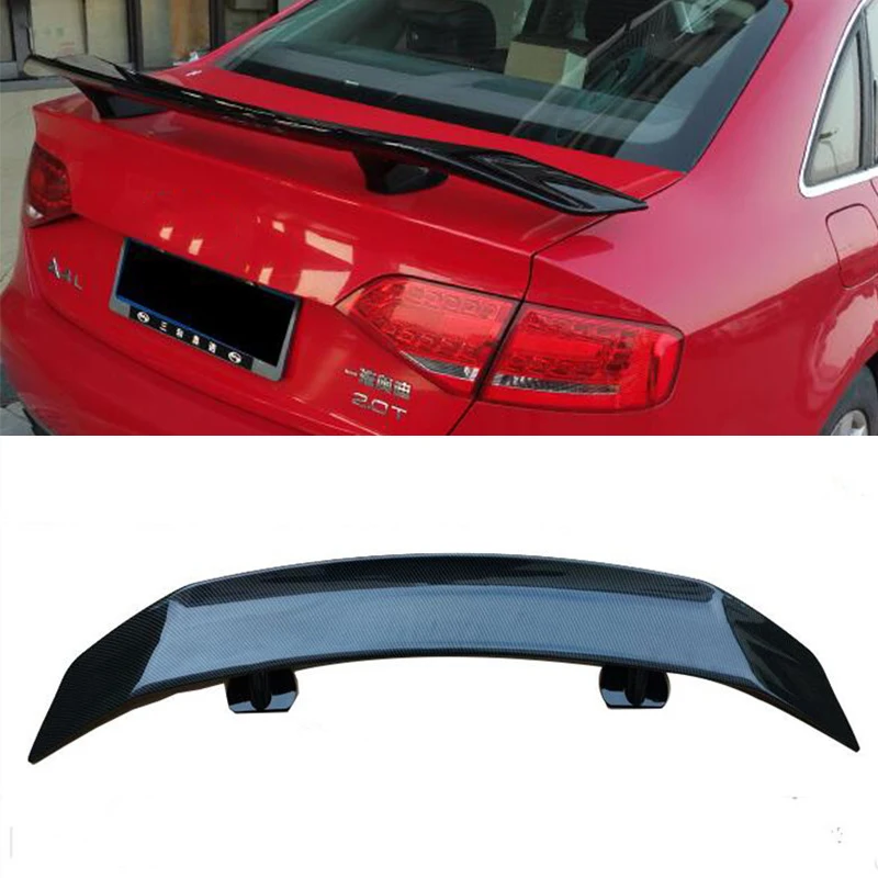 For CAR Trunk Universal Spoiler Accessories Audi A3 A4 A5 A6 A7 A8 Sedan ABS Material Rear Lip Wing Tail Black Body Kit Refit