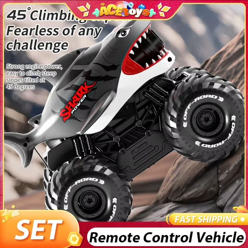 

Автомобиль-амфибия с дистанционным управлением в виде акулы, водонепроницаемый, длительный срок службы, 2,4G, водопоглощающий электрический внедорожник, игрушки