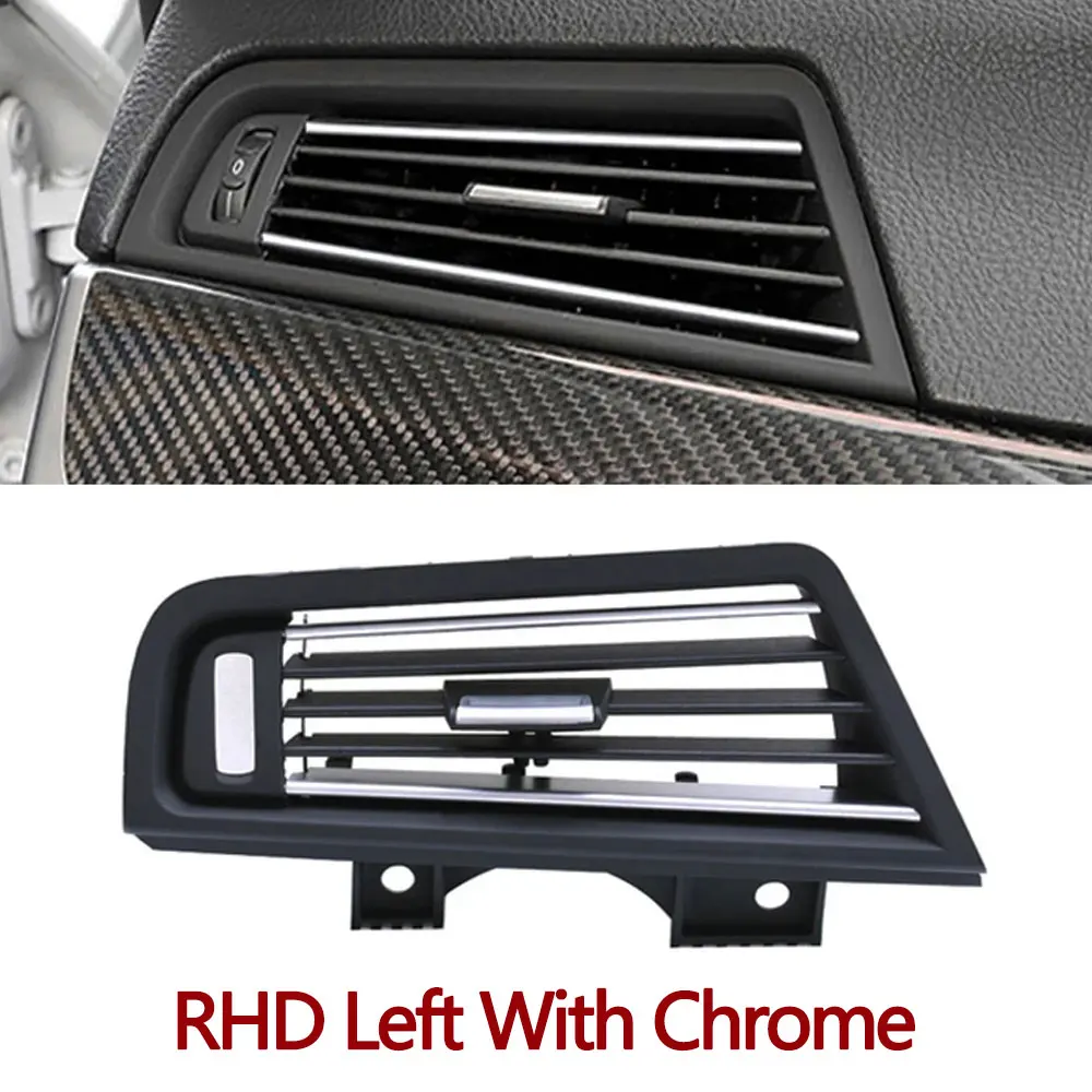 LHD RHD Auto Vorne Hinten Klimaanlage Verchromt AC Vent Grille Outlet Abdeckung Panel Für BMW 5er F10 F11 F18 520i 523i 525i