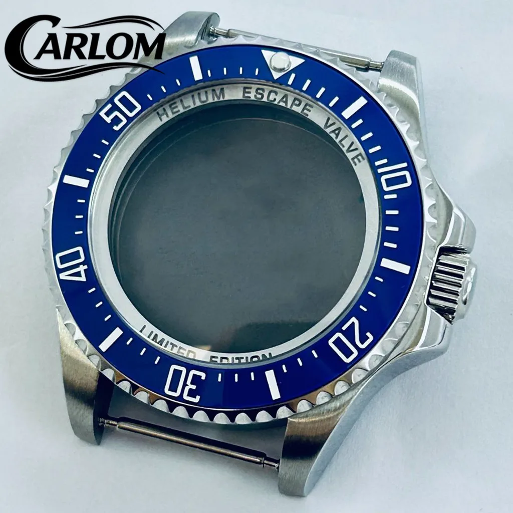 44mm Watch Case Fit NH34 NH35 NH36 NH38 NH39 NH70 NH72 Movement Sapphire Glass Ceramic/Aluminum Bezel SEA Big DEEP Homage