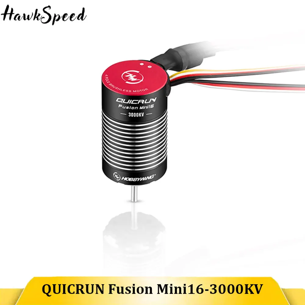 HOBBYWING QUICRUN Fusion Mini16 30A 3000KV Brushless Sensored Waterproof Motor ESC 2-IN-1 Machine for 1/16 1/18 RC Car Crawler