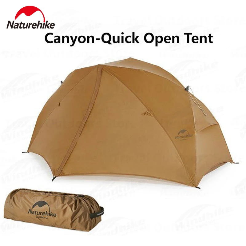 

Naturehike Canyon Outdoor Portable 1 Person Quick Open Tent 20D Nylon Waterproof PU2000mm Camping Off-the-ground Tent Travel