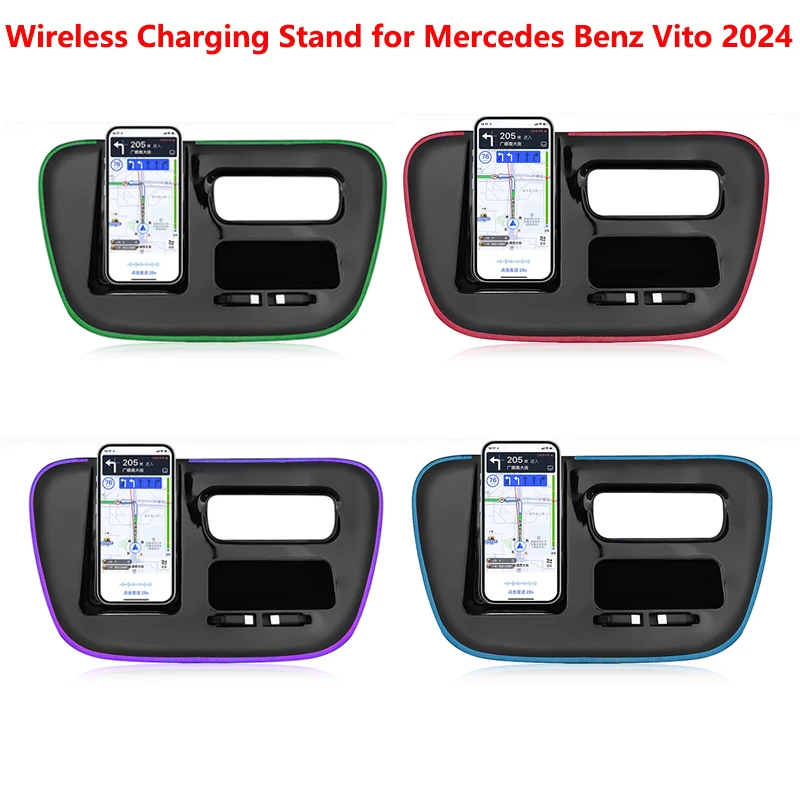 

New Wireless Charging Stand for Mercedes Benz Vito 2024 Car Phone Holder For Vito