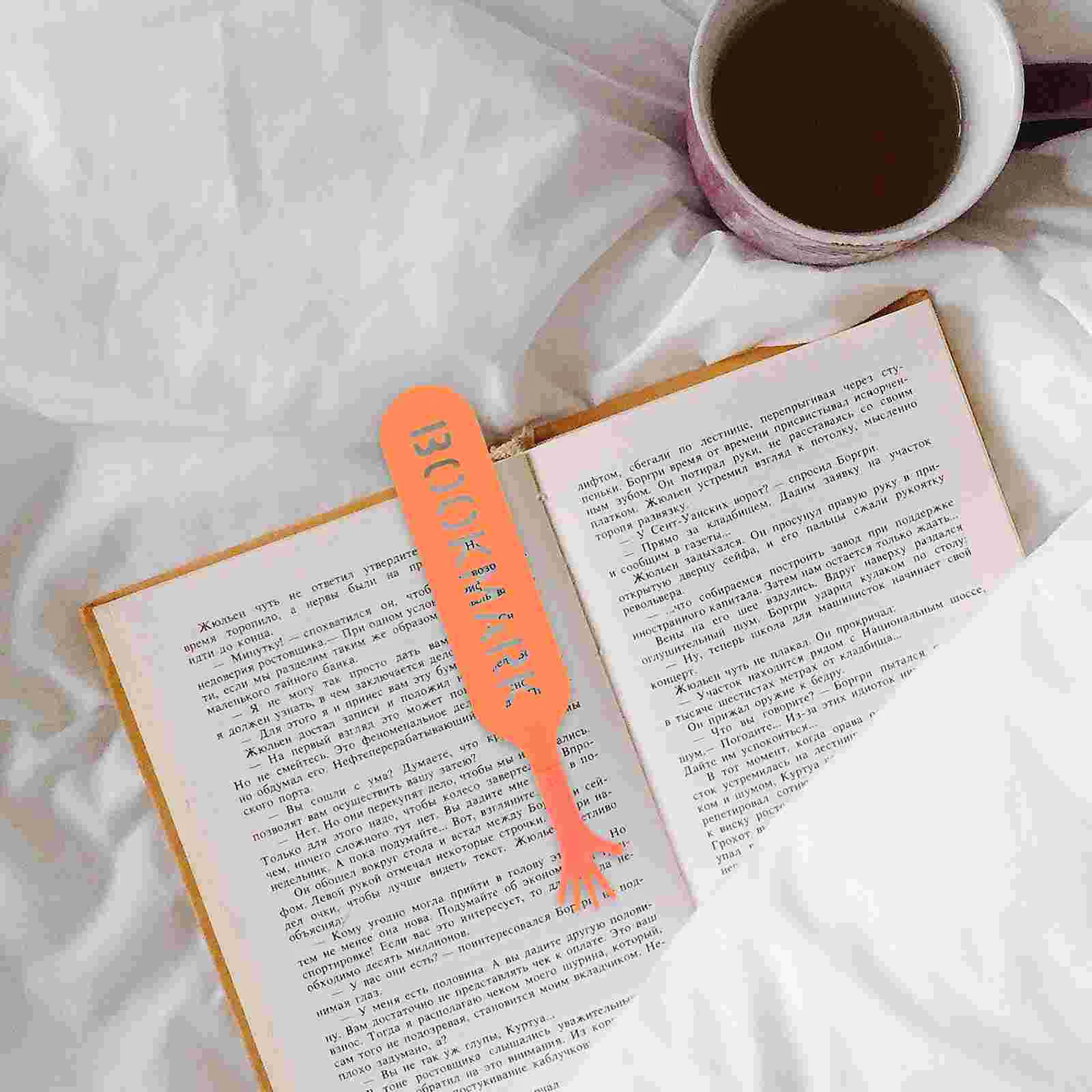 4 Pcs Taste Finger Bookmark Student Tag Sticky Tabs Plastic Small Reading Page Marker