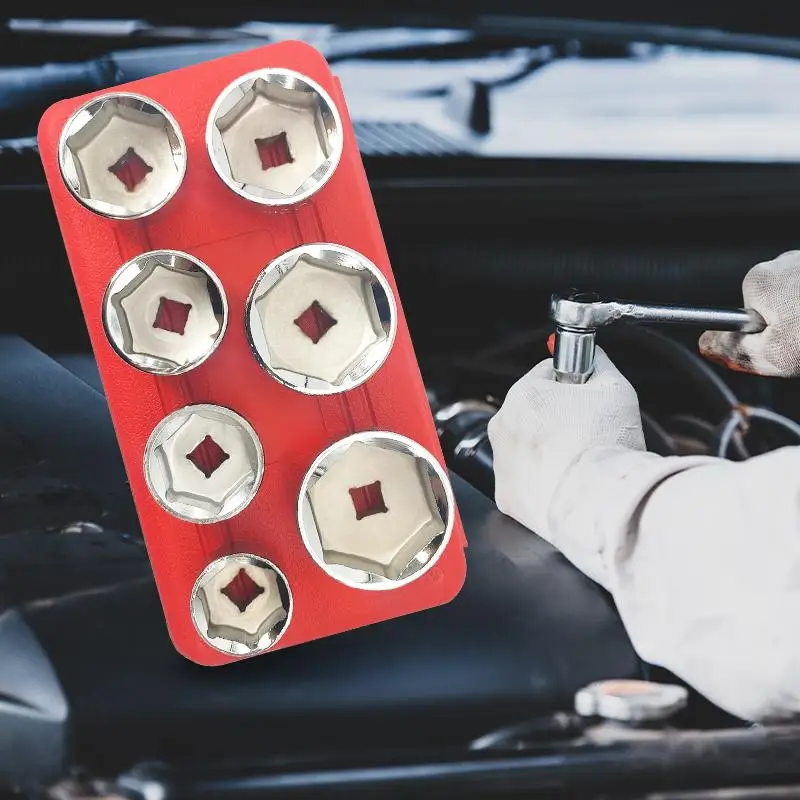 

7 шт. набор торцевых ключей для масла, набор инструментов 24 мм, 27 мм, 29 мм, 30 мм, 32 мм, 36 мм, 38 мм для автомобилей, грузовиков