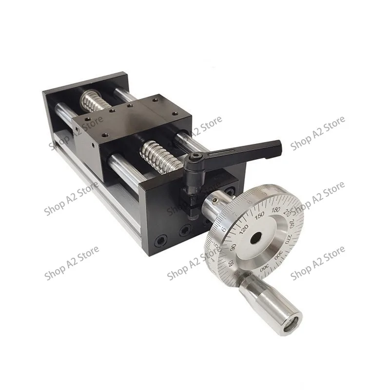Transmission ball screw linear guide slide table motion module including manual crank wheel cross lifting