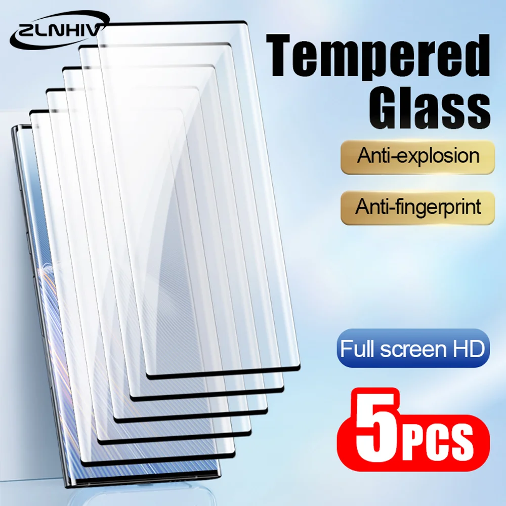 5Pcs Glass smartphone film for Samsung S24 Ultra S23 S22 Plus S21 tempered glass phone screen protector for Samsung S20 Plus S10