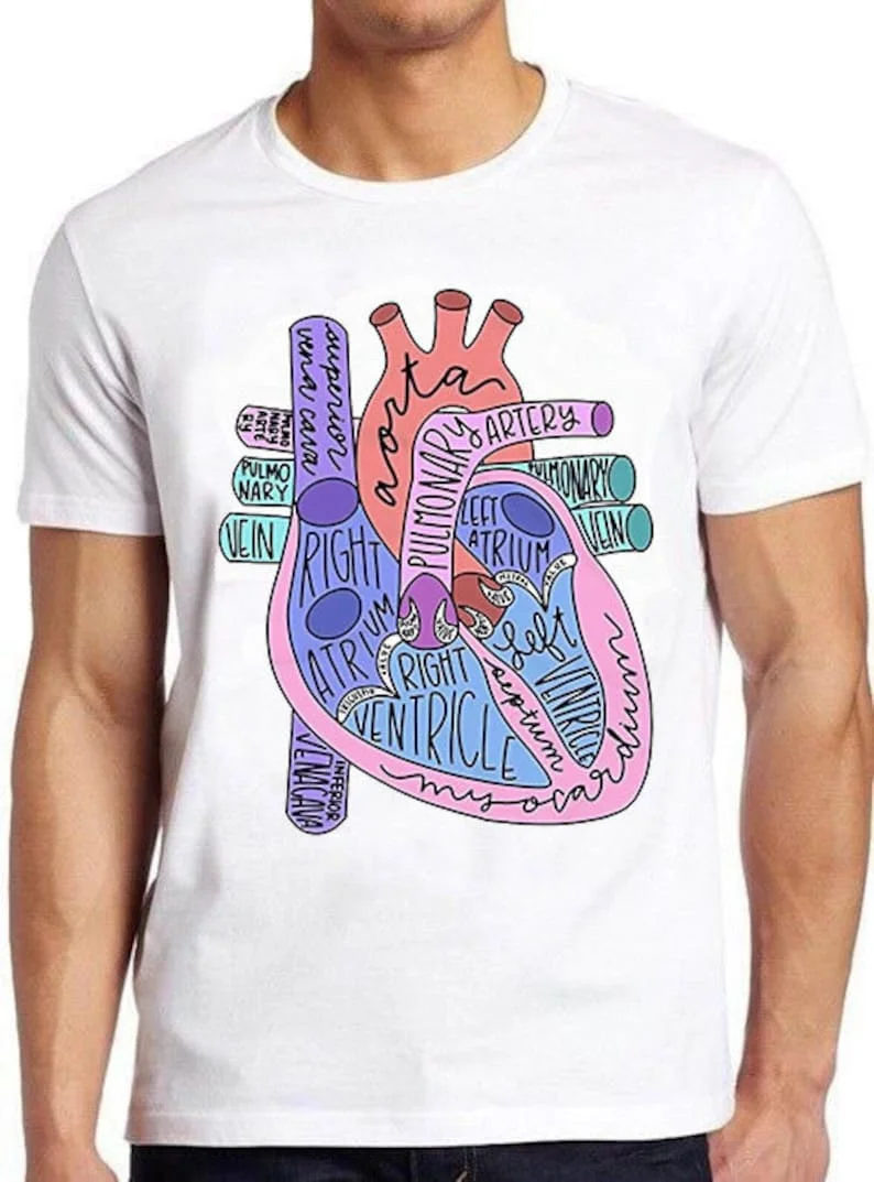 

Anatomy of Heart Healthy Life Vegan Vegetarian Meme Gift Gamer Movie Music Top Adult Tee T Shirt 913