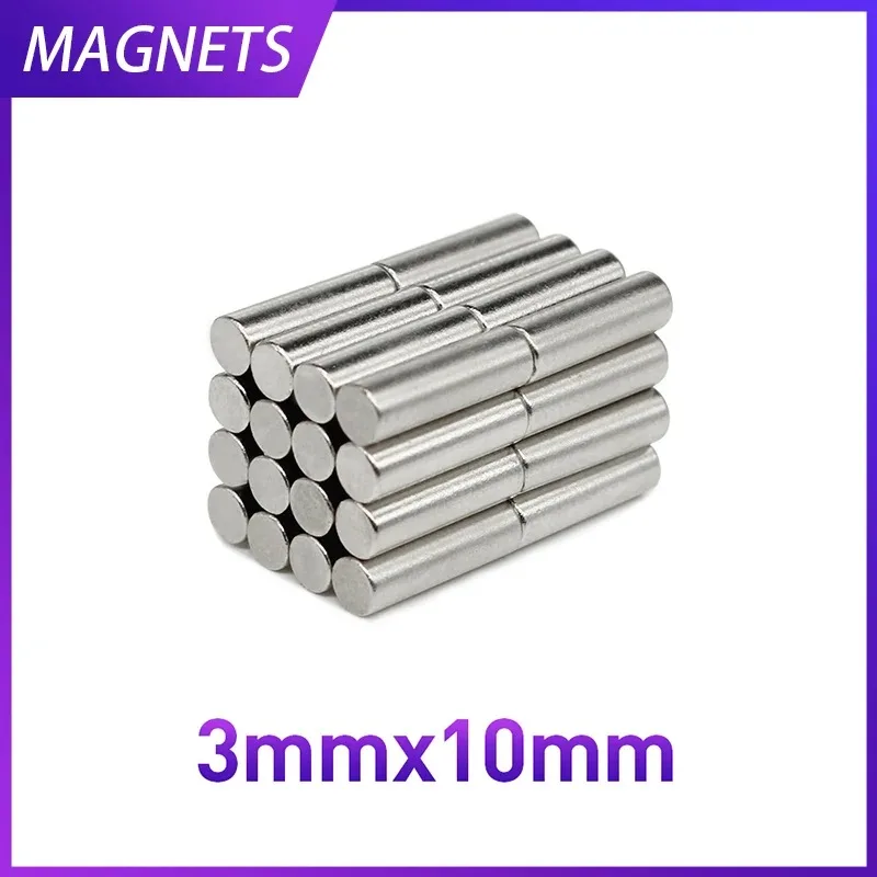 20/50/100/200/500PCS 3x10 Strong Cylinder Rare Earth Magnet 3mm*10mm Round Neodymium Magnets 3x10mm Mini Small Magnet Disc 3*10