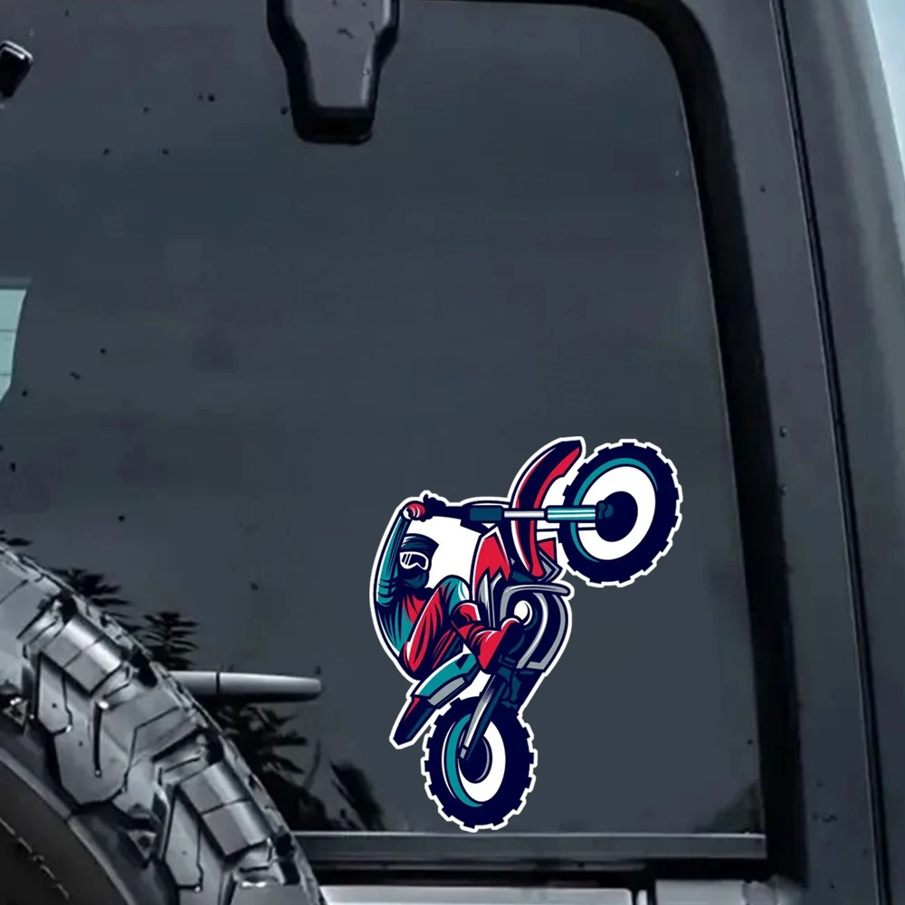 Hаклейка на авто Мотокросс Decal Sticker for Car Window, Wall & Laptop Decoration - Durable Automotive Exterior Accessories