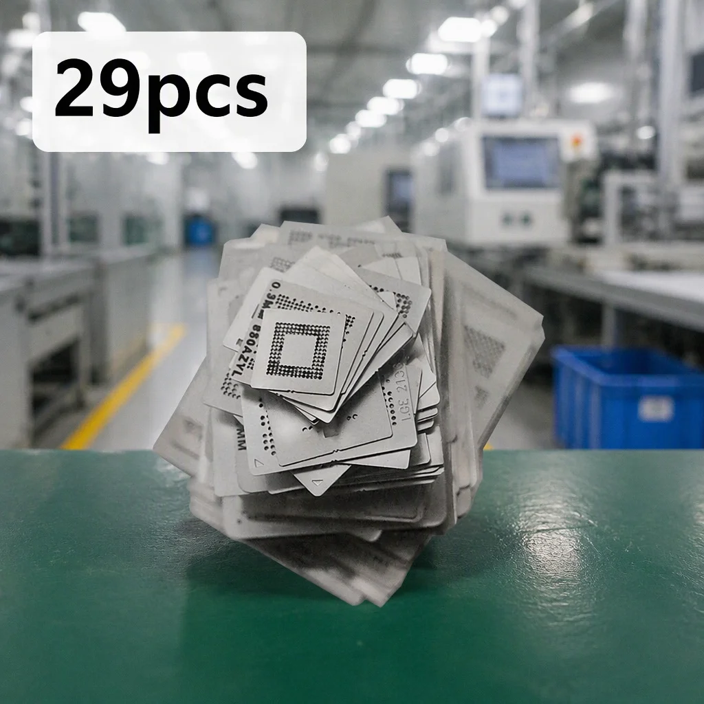 29pcs Set Stencils Direct Heating Solder Ball Steel Template for Memory BGA IC Reballing Repairing