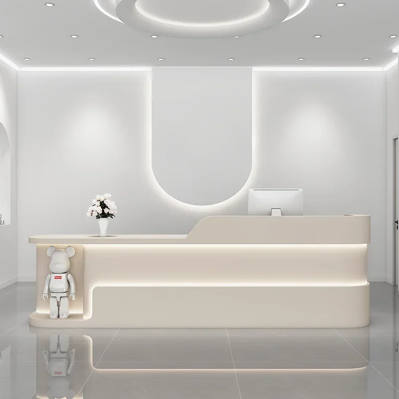 Japanese Style Clothing Store Reception Desks Beauty Salon Simplicity Reception Desks Designer Office Furniture Receptionen HBRD