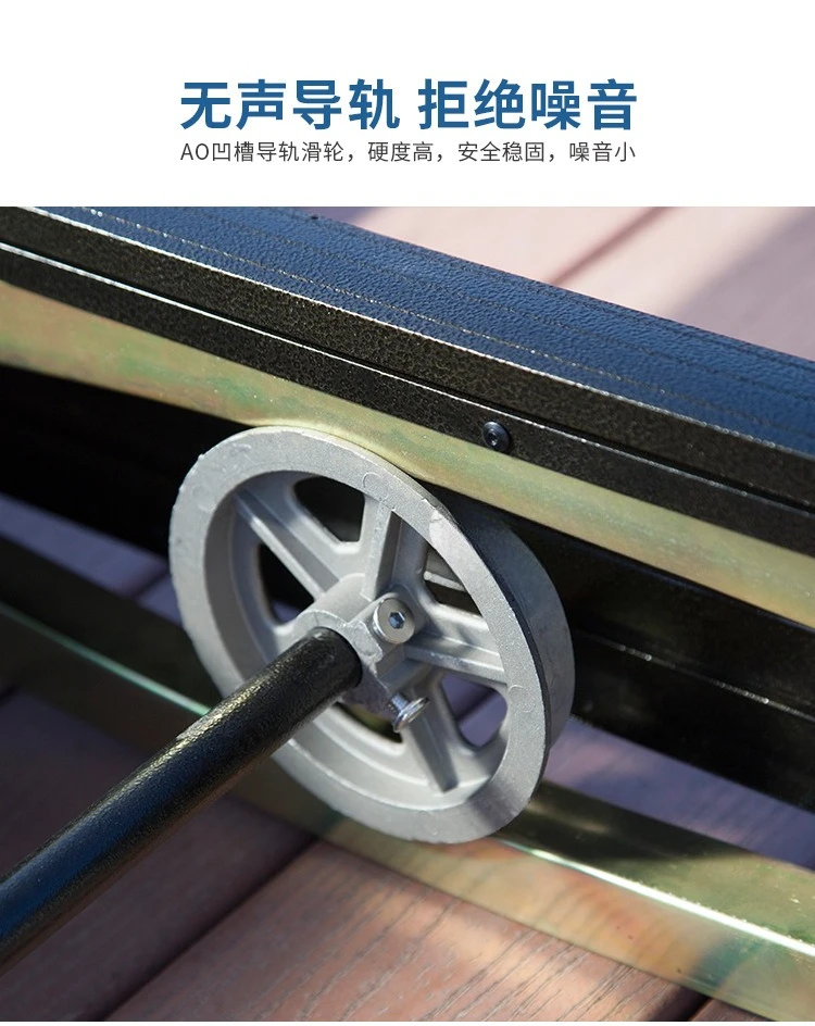 في الهواء الطلق سوينغ فناء حديقة فيلا كرسي متأرجح شرفة رباعية الطاقة كرسي متأرجح منتجع في الهواء الطلق رفع مزدوج #5