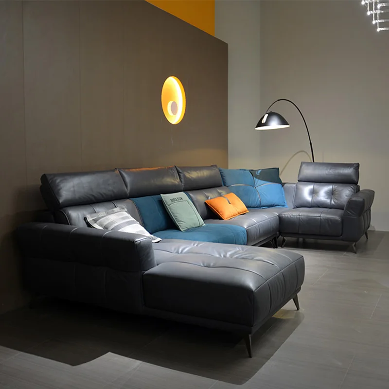 

#Newly Design Modern U Shape Sofa High Quality Comfortable Couch Living Room Furniture Leather Sofa Set