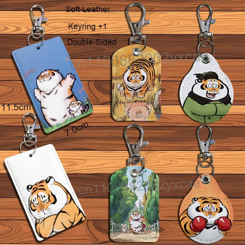 

cute Alexander chubby Fat Tiger Card Holder With Keychain Executive Protection For Bank Credit Subway Bus Case