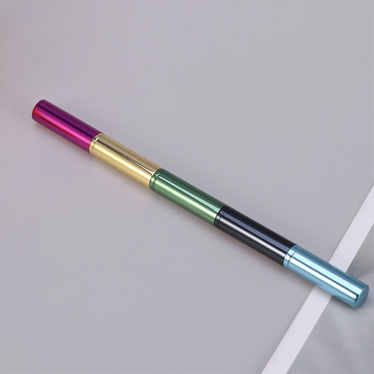 1개 전문가용 브러쉬 4 in 1 휴대용 컬러풀 메탈 핸들 메이크업 도구 일상 및 전문가용 메이크업 세트