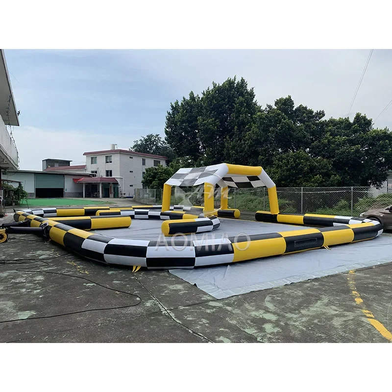 أطفال في الهواء الطلق نفخ سباق المسار ركوب اللعب سيارة ممتصة للصدمات سباق المحكمة سباق المسار نفخ #4