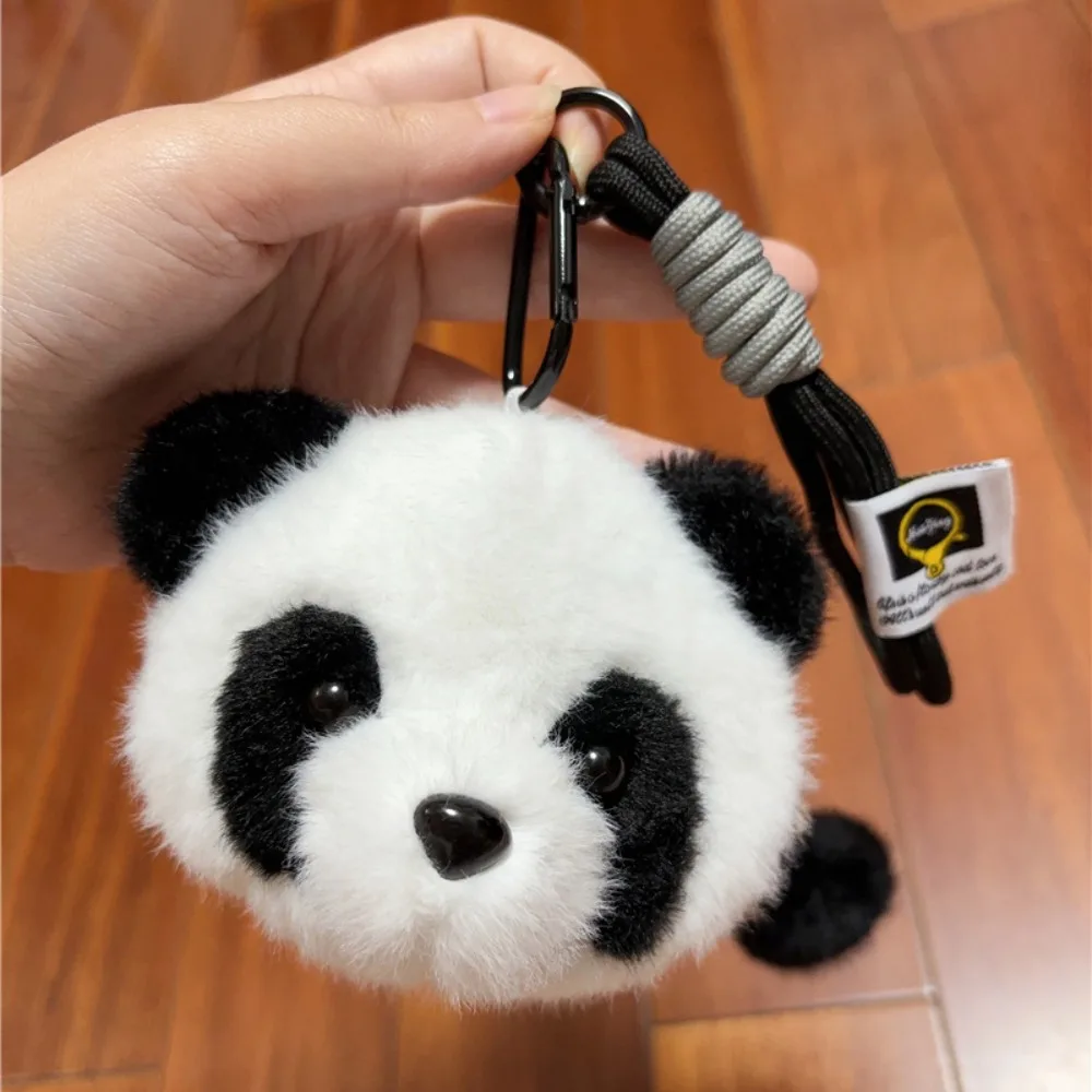面白い漫画レッサーパンダキーリングしっぽ付き動物パンダペンダントソフトかわいいぬいぐるみカワウソ財布カップル