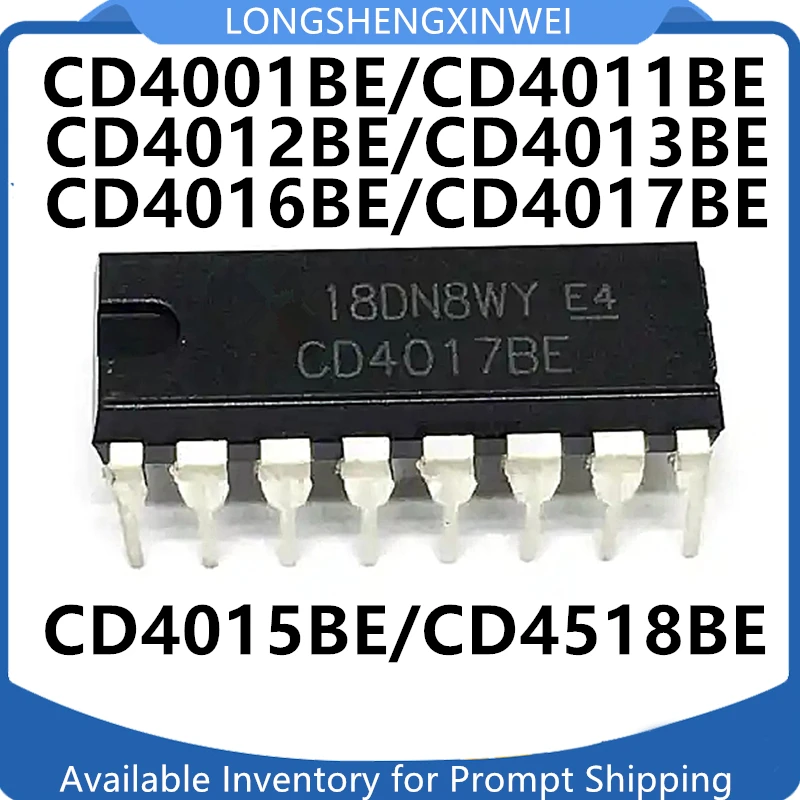 1PCS CD4017BE 4001 4011 4012 4013 4015 4016 4518 DIP-14 16 Logic Chip Bidirectional FET Switch