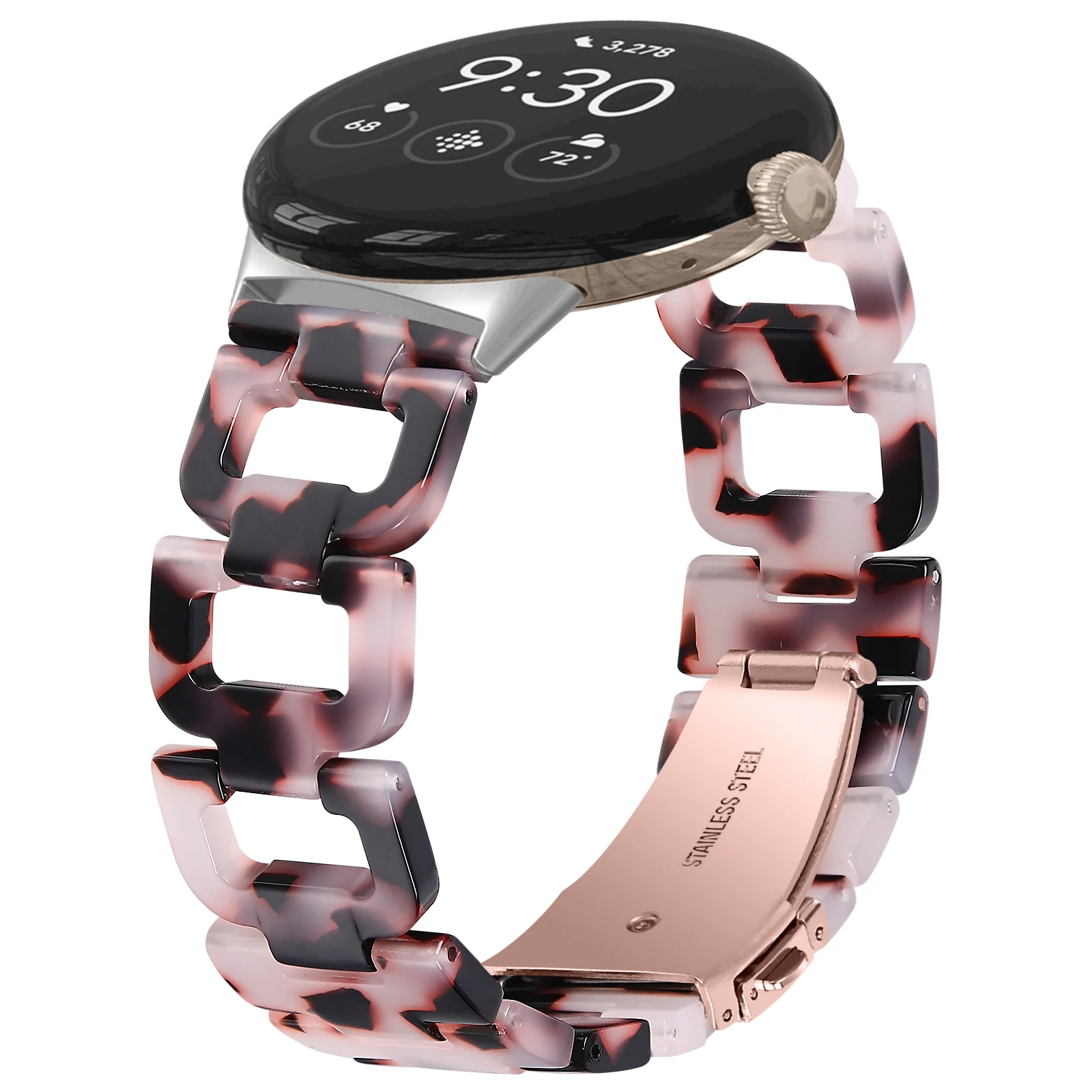 Resin Strap for Google Pixel Watch Band D-shaped Women Men Watchband Resin Bracelet accessories for pixel watch Straps image 4