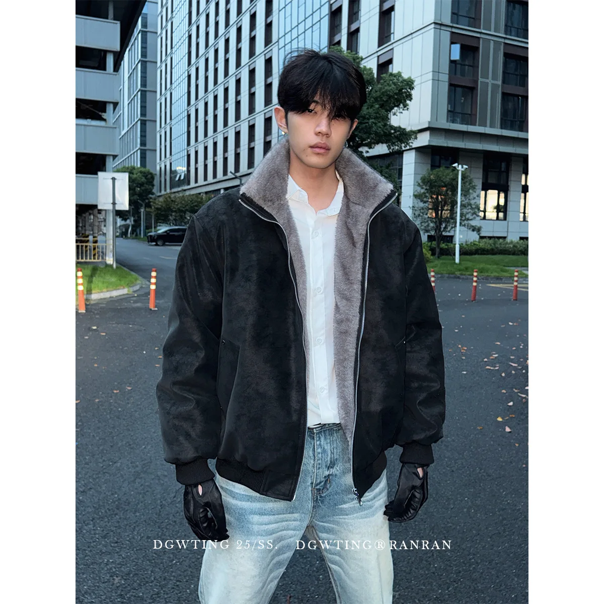 

Мужские плюшевые куртки оверсайз с меховым воротником в восточноевропейском стиле для кемпинга, походов, активного отдыха и путешествий по природе