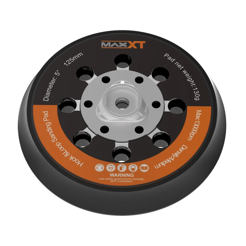 Maxxt 5 polegada 125mm disco de lixar almofada de apoio gancho e loop multi furos para lixadeira orbital sem escova