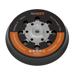 MAXXT 브러시리스 궤도 샌더용 샌딩 디스크 백킹 패드 후크 및 루프 멀티 홀, 5 인치 125mm