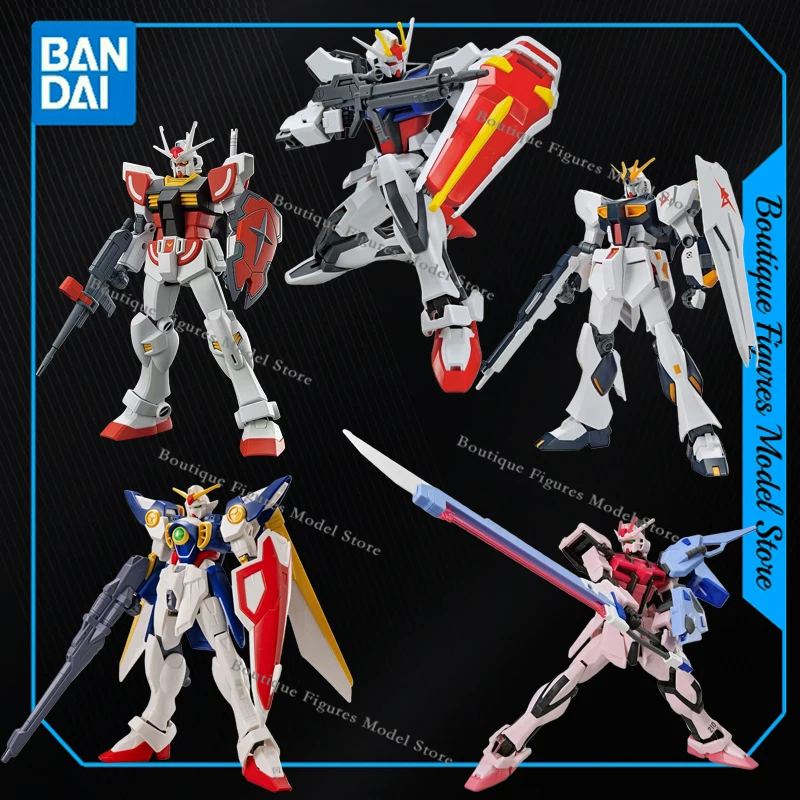Bandai – figurines originales EG GUNDAM GUNPLA WING RX-78-2 RX-93 VGUNDAM STRIKE ROUGE, modèle d'assemblage, jouets pour enfants