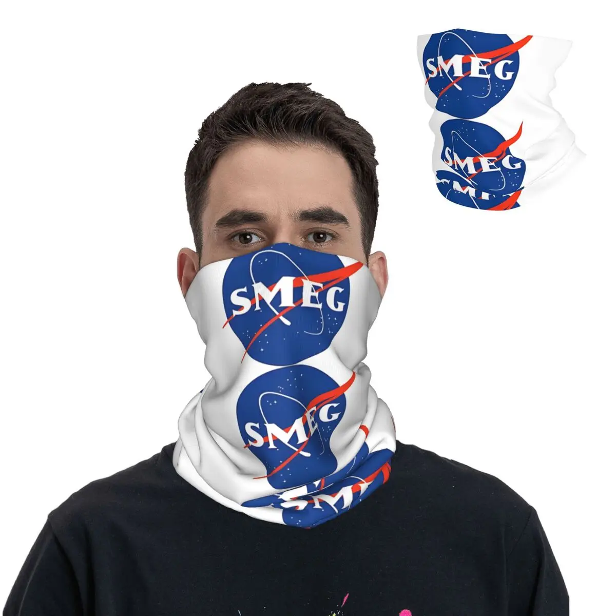 Red Dwarf Head Smeg Bandana Neck Gaiter Printed Motocross Wrap Scarf Multi-use Balaclava Cycling Unisex Adult Winter