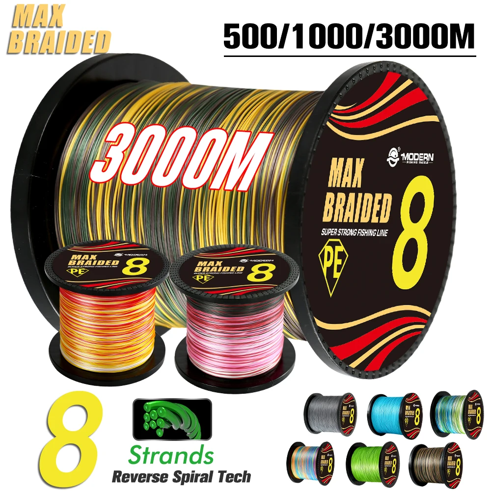 2024 NEW UPGRADE X8 Braided PE Fishing Line 500M 1000M 3000M Multifilament Carp Fishing Braided Wire Super Strong  Fishing Line