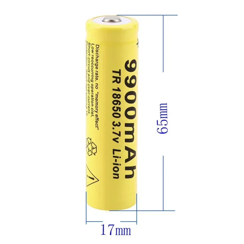 1-20pcs/Lot 18650 battery 3.7V 9900mAh rechargeable liion battery for Led flashlight Torch batery litio battery